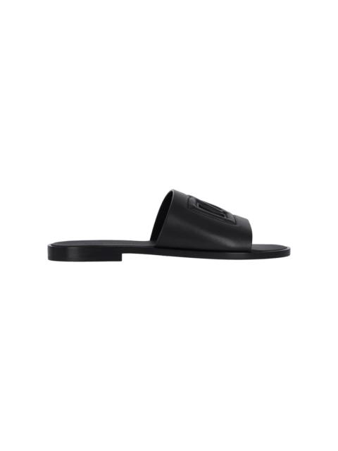 Dolce & Gabbana Dolce & Gabbana Men Slide Leather Sandals