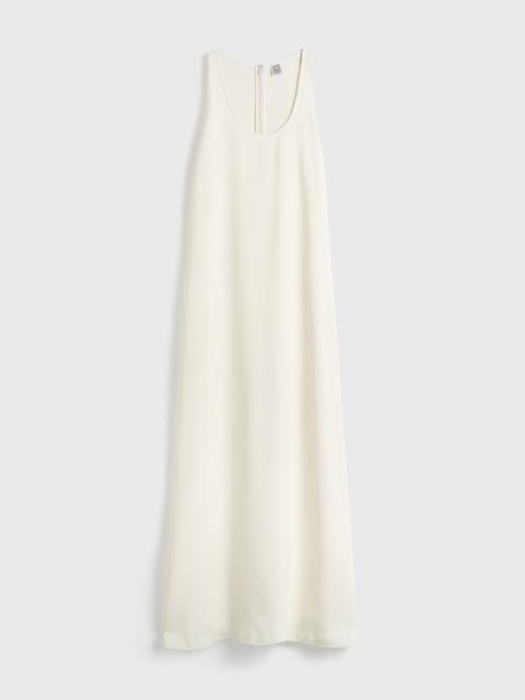 TOTEME Scoop-neck sablé dress macadamia