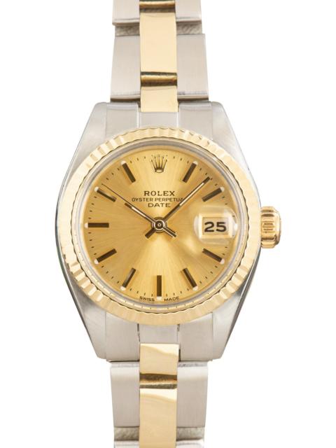 ROLEX Used Lady Rolex Datejust Ref 6917 Champagne Dial