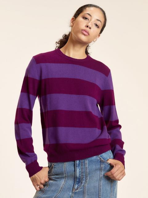 CYNTHIA ROWLEY Lucky Stripes Cashmere Sweater