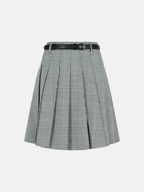 self-portrait BLACK VISCOSE BLEND SKIRT