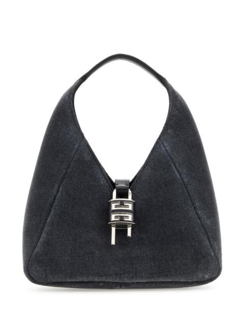 Givenchy Woman Black Denim Mini G-Hobo Handbag