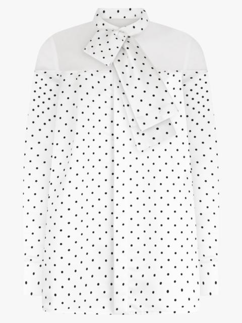 sacai POLKA DOT FLOCK PRINT SHIRT | OFF WHITE