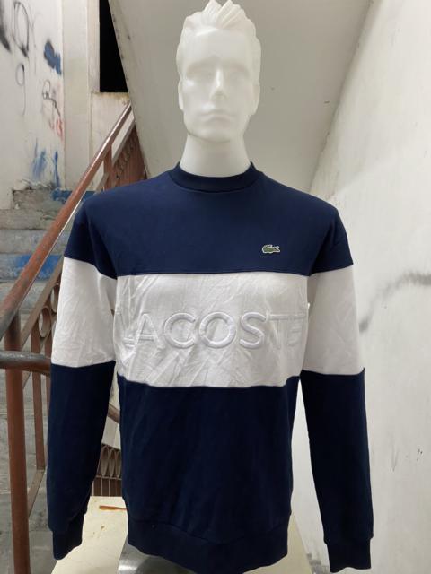 LACOSTE LACOSTE EMBROIDED SPELL OUT PULLOVER SWEATSHIRT