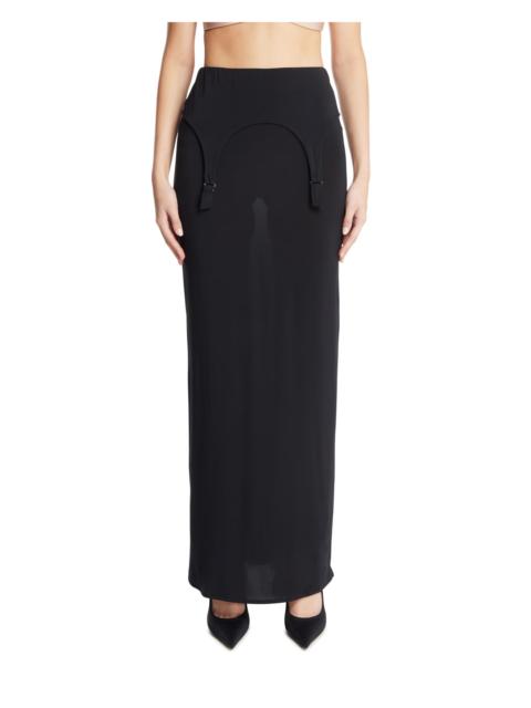 Jean Paul Gaultier Blue Garter Detail Long Skirt