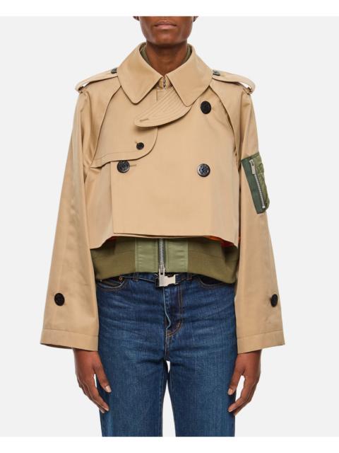 sacai Sacai Women Cotton Gabardine X Nylon Twill Blouson