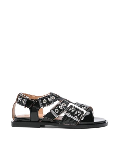 GANNI Feminine buckle sandals
