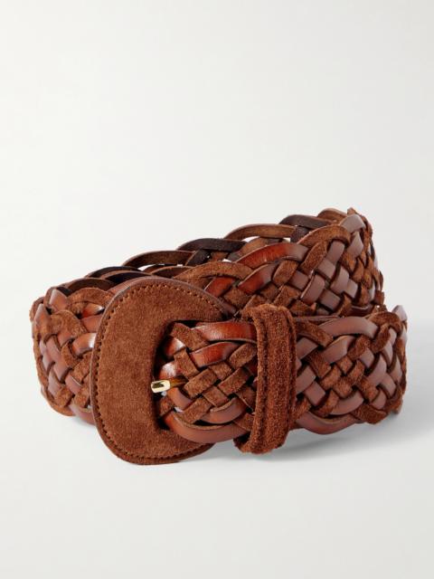 Anderson's Leather And Suede Woven Waist Belt