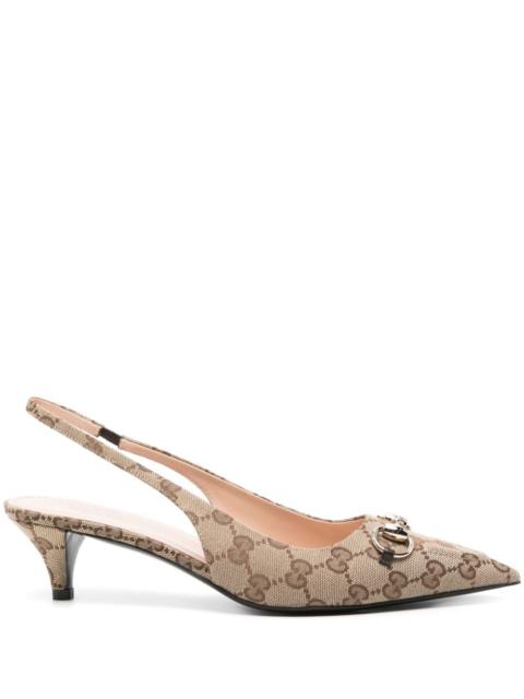 GUCCI Gucci "gg Supreme" Slingback Pumps