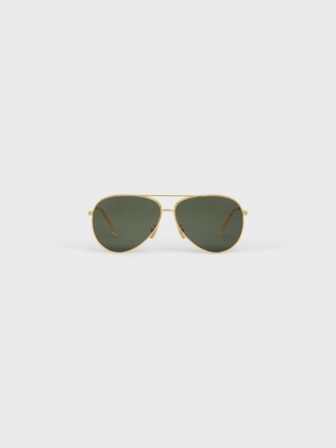 CELINE METAL FRAME 01 SUNGLASSES IN METAL WITH MINERAL GLASS LENSES