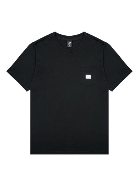 New Balance New Balance Men's New Balance Pocket Small Logo Round Neck Short Sleeve Black AMT01567-BK
