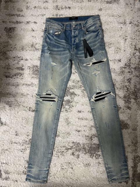 AMIRI Amiri MX1 Clay Indigo Leather Jeans