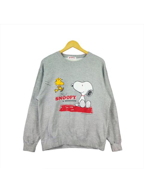 Other Designers Cartoon Network × Peanuts × Vintage - Peanuts Snoopy&Woodstock Crewneck Sweatshirt
