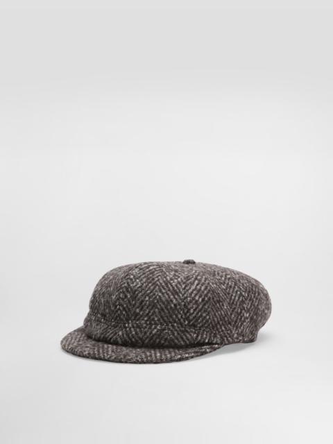 Dolce & Gabbana Flat cap in herringbone wool