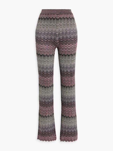 Missoni Metallic crochet-knit flared pants