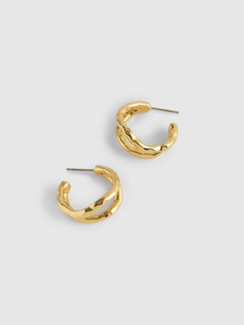 Madewell Hammered Sculptural Double-Hoop Earrings