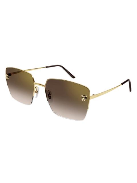 Cartier Cartier Brown Butterfly Ladies Sunglasses CT0333S 002 59