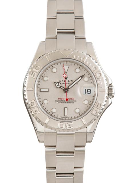 ROLEX Pre-owned Rolex Yacht-Master Ref 168622 Platinum Bezel & Dial