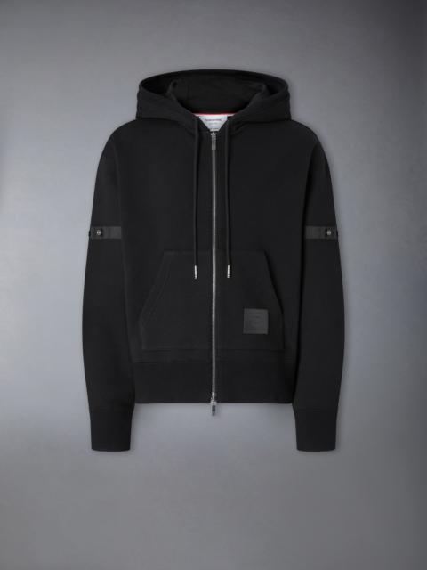 Thom Browne LOOPBACK JERSEY ARMBAND RELAXED ZIP UP HOODIE