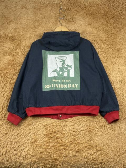 Other Designers UNIONBAY - Vintage Union Bay Reversible Hoodie Jacket J0571