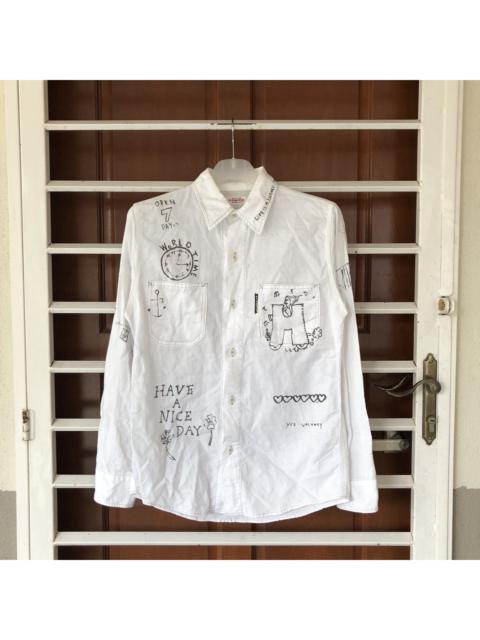 Other Designers Japanese Brand - HR Market printed white button up shirt l/s