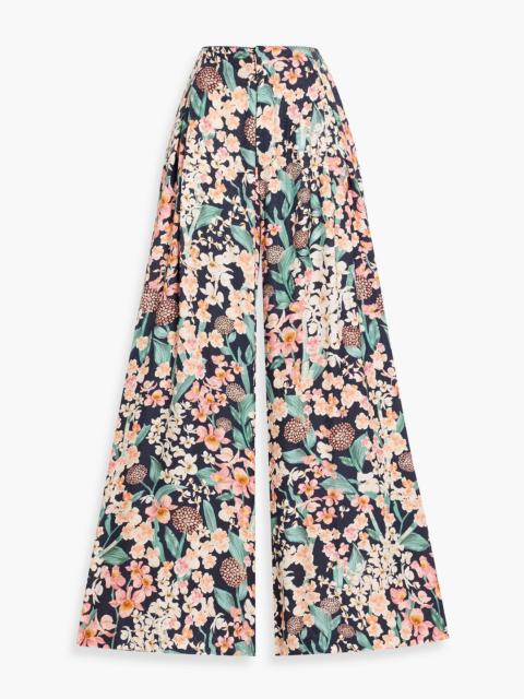 Agua by Agua Bendita Marea Danza floral-print EcoVero™-blend satin wide-leg pants