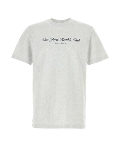 Sporty & Rich Melange grey cotton t-shirt