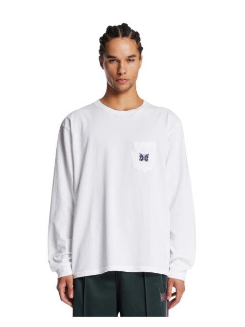 NEEDLES White Long-Sleeve Logo T-Shirt