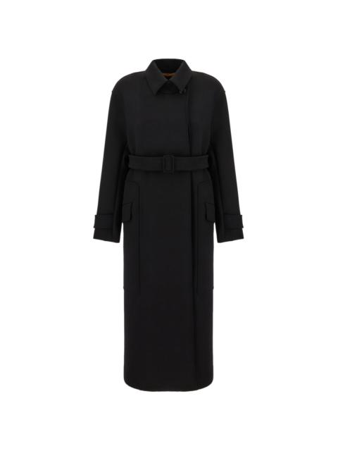 belted long coat