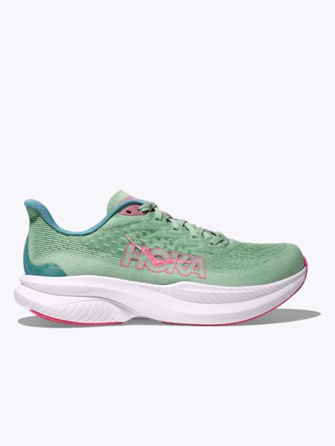 HOKA Women's Mach 6 Shoes in Jadeite/Alpine Blue