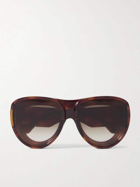 Loewe + Paula's Ibiza Oversized Aviator-style Tortoiseshell Acetate Sunglasses