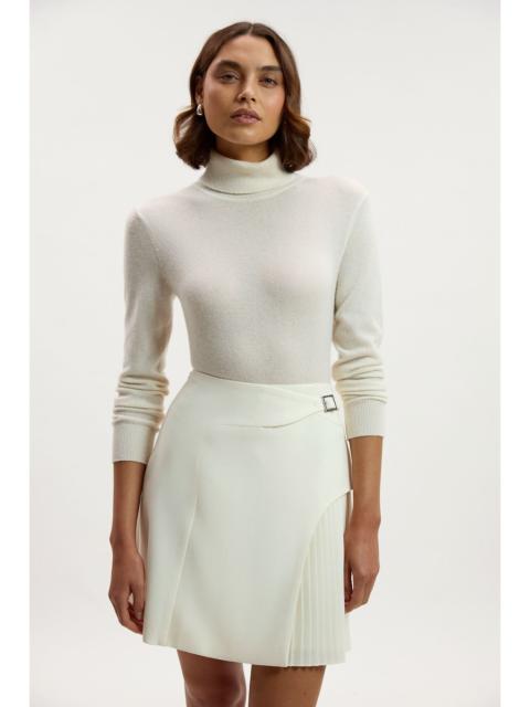 KAREN MILLEN Tailored Buckle Detail Pleated Mini Skirt