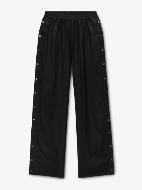 Alexander Wang Black Heavy Silk Side Placket Pant