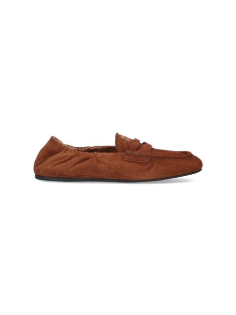Miu Miu Ruches suede loafers