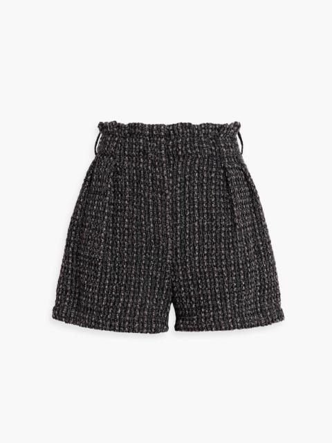 Other Designers Kale metallic bouclé-knit shorts