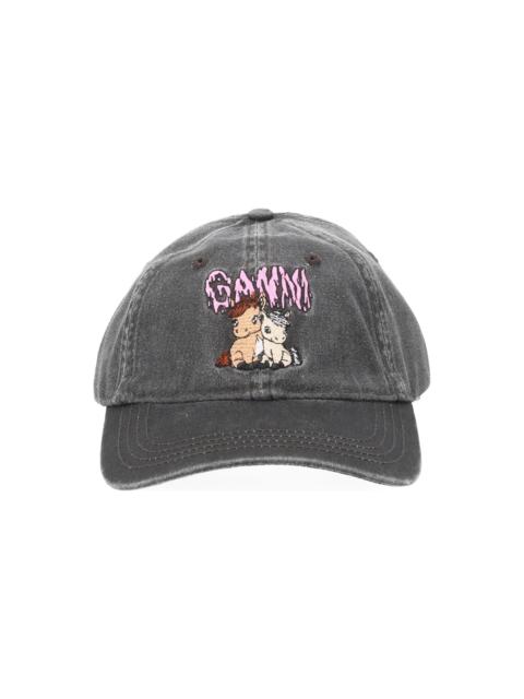 GANNI Baseball Hat With Logo