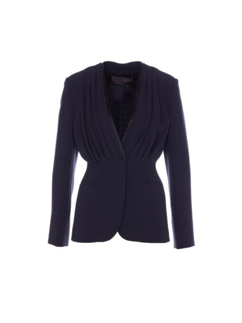 Max Mara Max Mara Women Gradi Draped Crepe Jacket