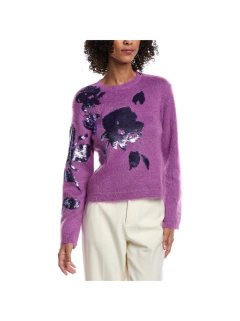 Valentino Valentino Sequin Patch Wool & Mohair-Blend Sweater