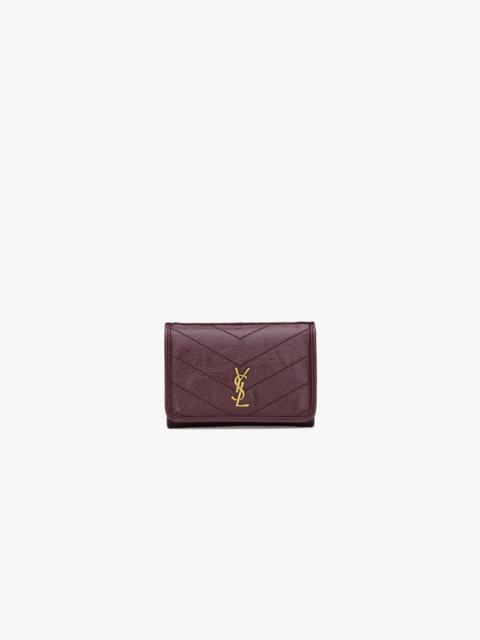 SAINT LAURENT NIKI SLIM TRI-FOLD WALLET IN VINTAGE LEATHER