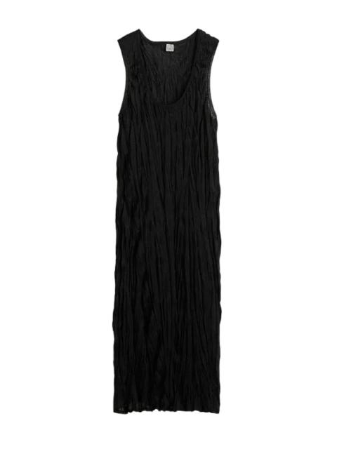 TOTEME Crinkled Tank Dress in Black