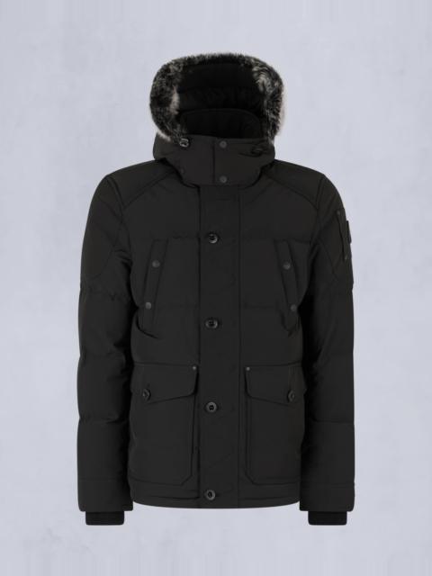 MOOSE KNUCKLES ONYX ROUND ISLAND SHEARLING DOWN JACKET