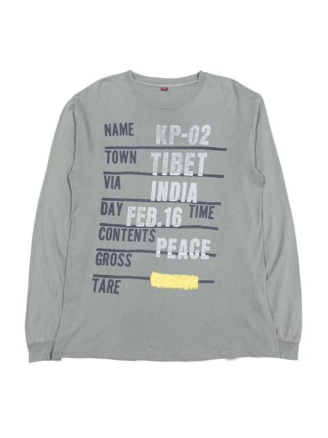 Kapital Kapital Wording Printed Longsleeve Tee