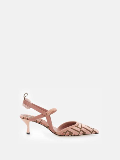 FENDI FF velvet slingback