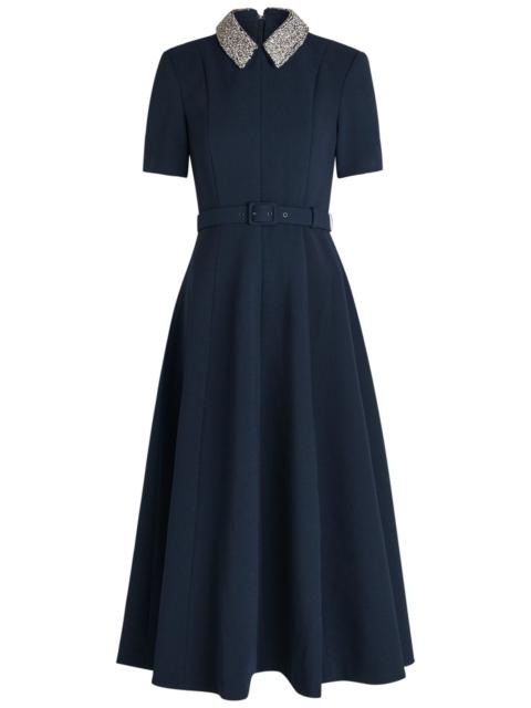 REBECCA VALLANCE Rebecca Vallance Xena Crystal-embellished Crepe Midi Dress