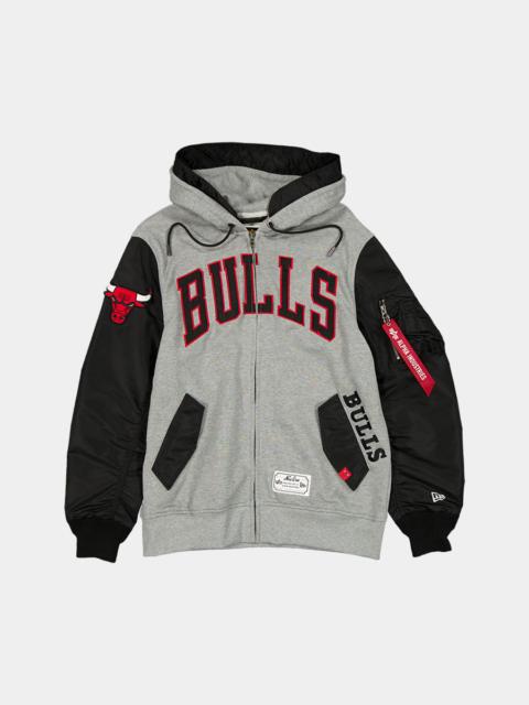 ALPHA INDUSTRIES CHICAGO BULLS X ALPHA X NEW ERA MA-1 ZIP UP HOODIE