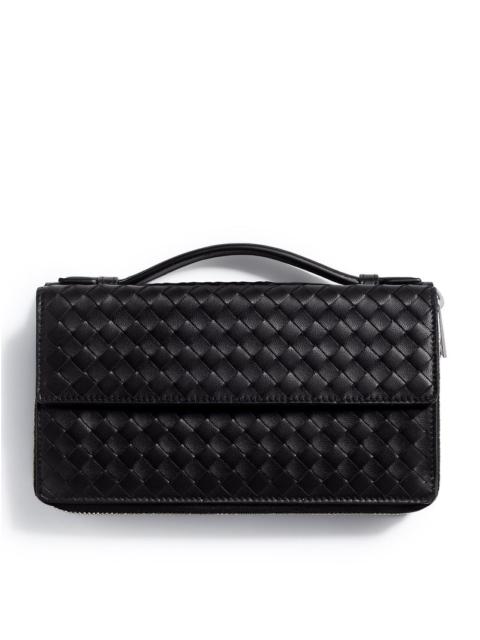 Bottega Veneta Bottega Veneta Men Small Woven Zip Organizer