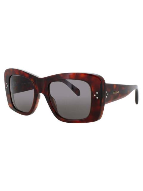 CELINE Celine Ladies Brown Rectangular Sunglasses CL40321I52A