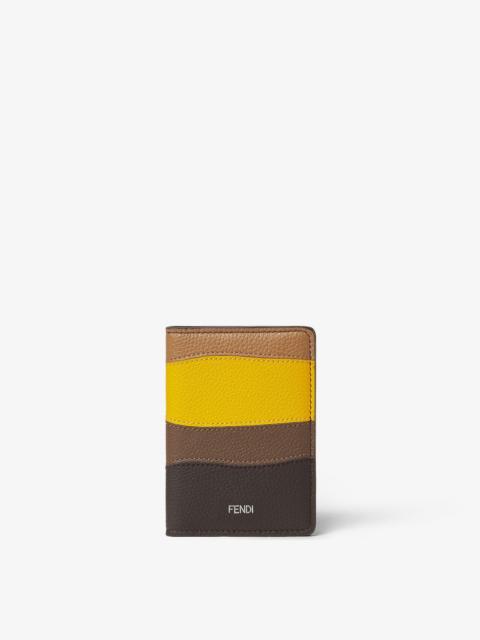 FENDI Colorblock Card Case Multicolor inlaid leather card case