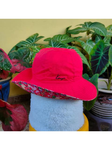 KENZO KENZO Reversible Plain & Floral Embroidery Spellout Hat