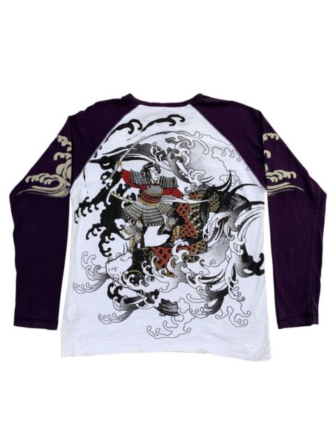 Other Designers Art Comes First - Samurai Riding Koi Fish Three Pocket Sukajan T Shirt